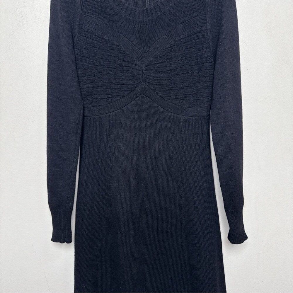 BCBGMAXAZRIA Womens Small Crew Neck Long Sleeve Cashmere Sweater Dress - Picture 8 of 14